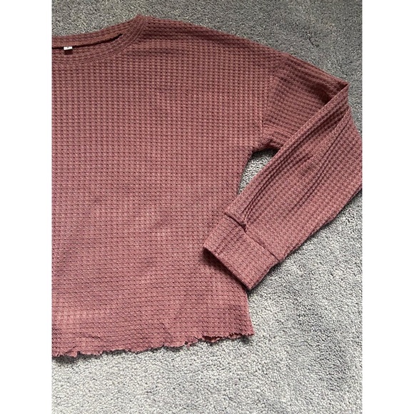 *SOLD* shein blush pink waffle long sleeve & joggers set - Picture 3 of 3